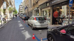 Οριζόντια σήμανση σε θέσεις Ελεγχόμενης Στάθμευσης